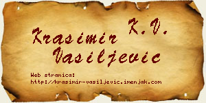 Krasimir Vasiljević vizit kartica